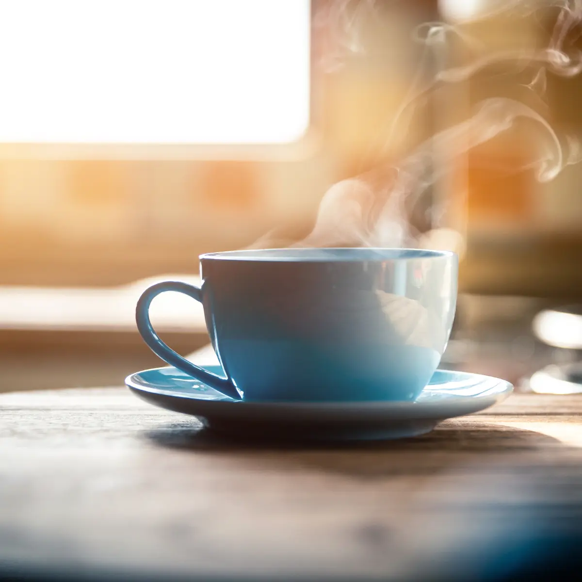 steamy coffee cup
