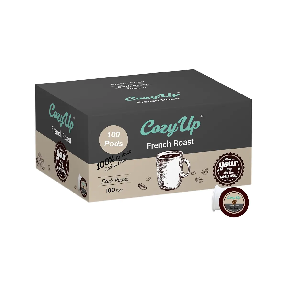 CozyUp French Roast Coffee Pods (100 Count)