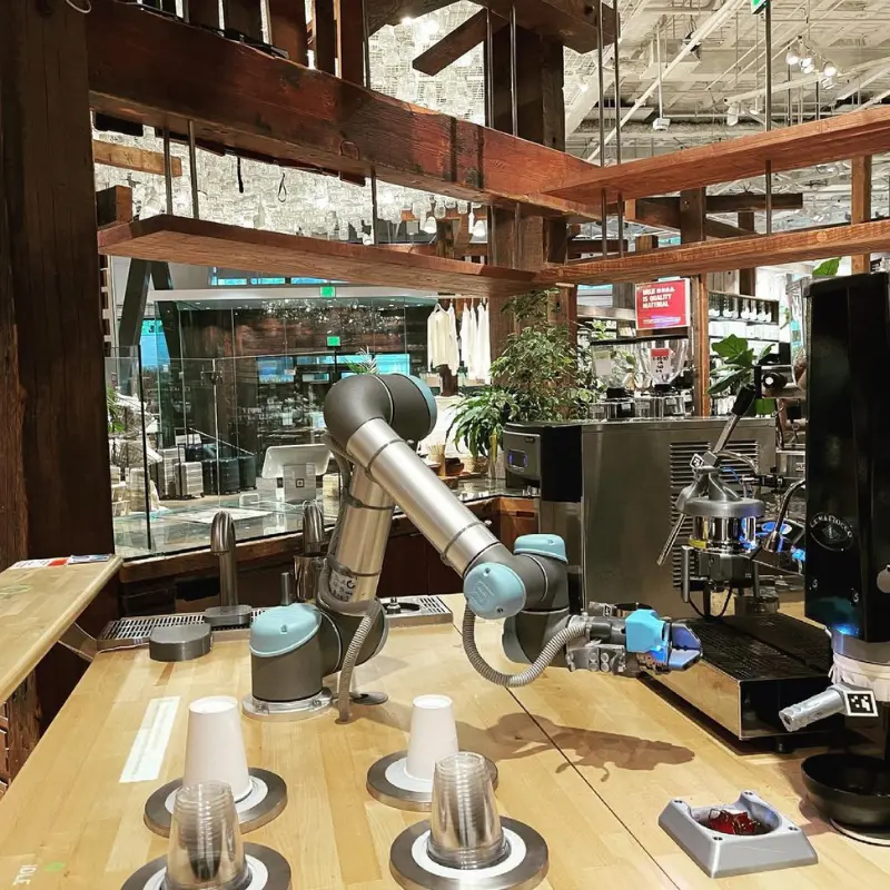 Artly Barista Bot in a coffee shop