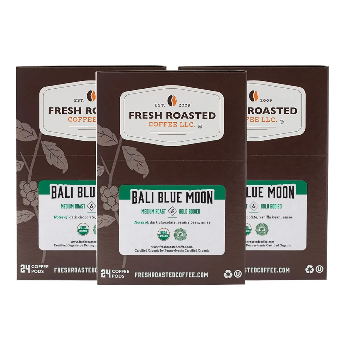 Fresh Roasted Coffee RFA Organic Bali Blue Moon