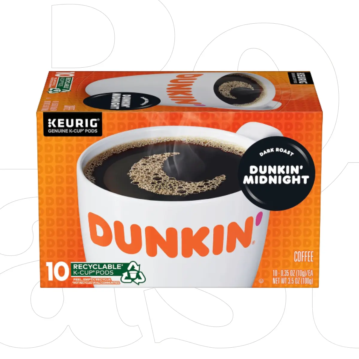 Dunkin' Midnight Dark Roast Coffee, 60 K-Cup Pods