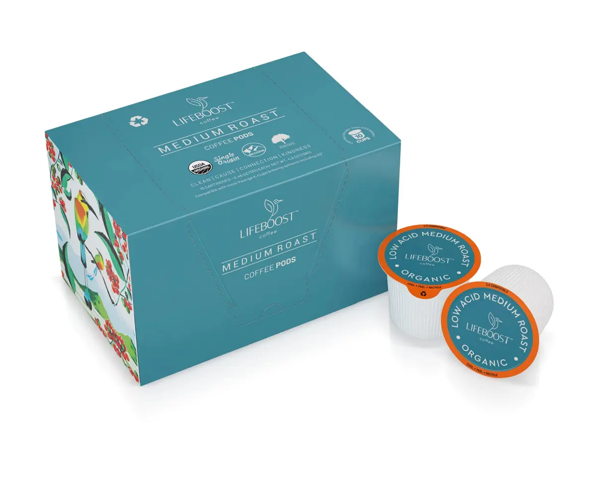 Lifeboost Coffee k-cups 