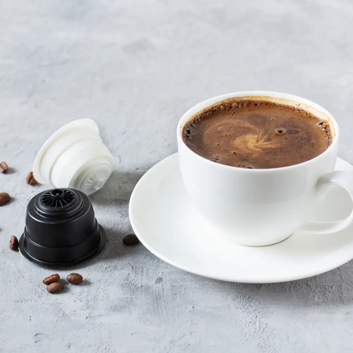 Cups of coffee with kcups