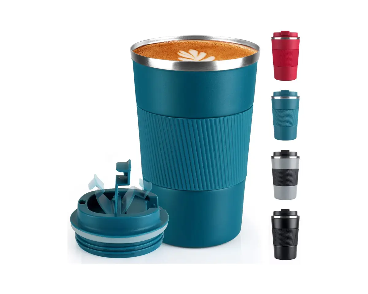 RNGODO Insulated Travel Mugs with Leakproof Lid