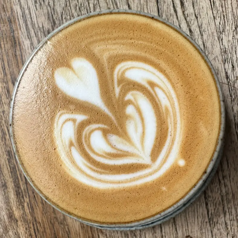 Piccolo latte top view 