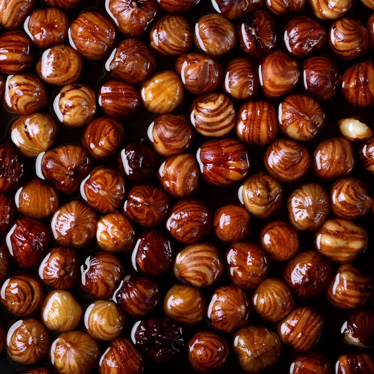 Hazelnuts in syrup