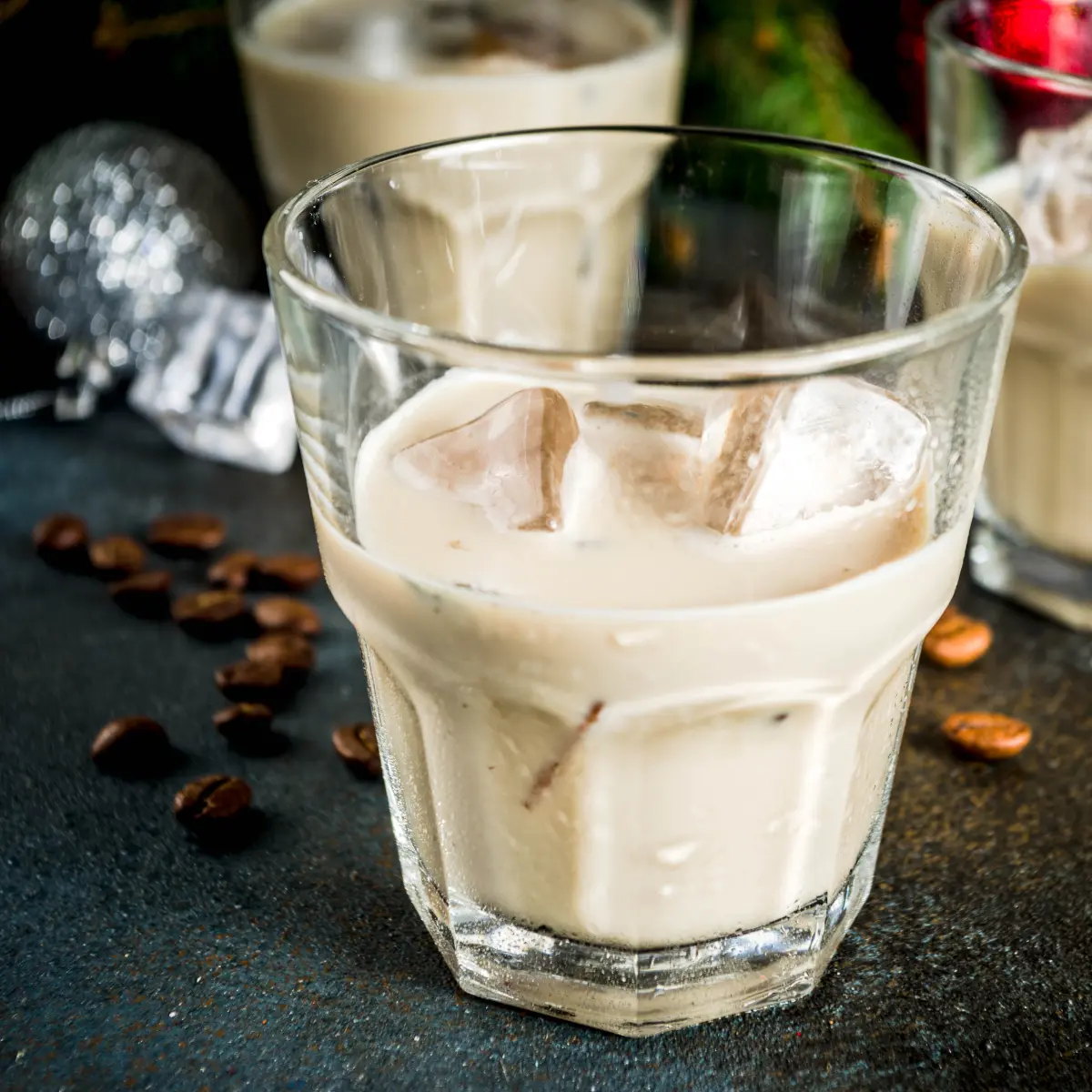 A cup of Irish cream on a table