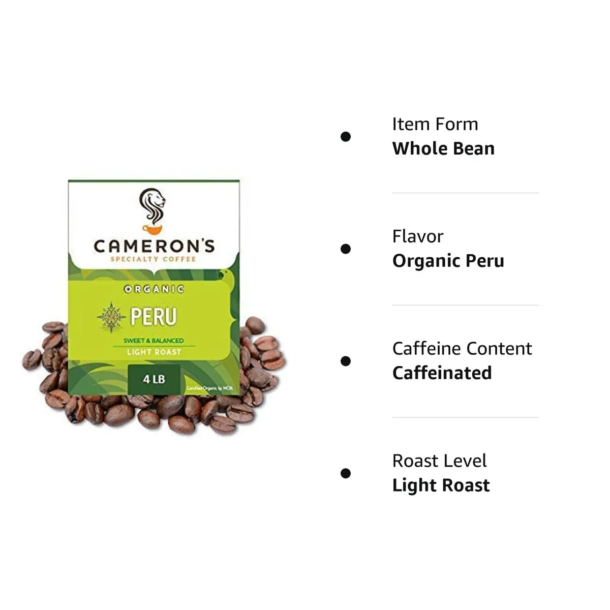 Cameron's Coffee Organic Peru