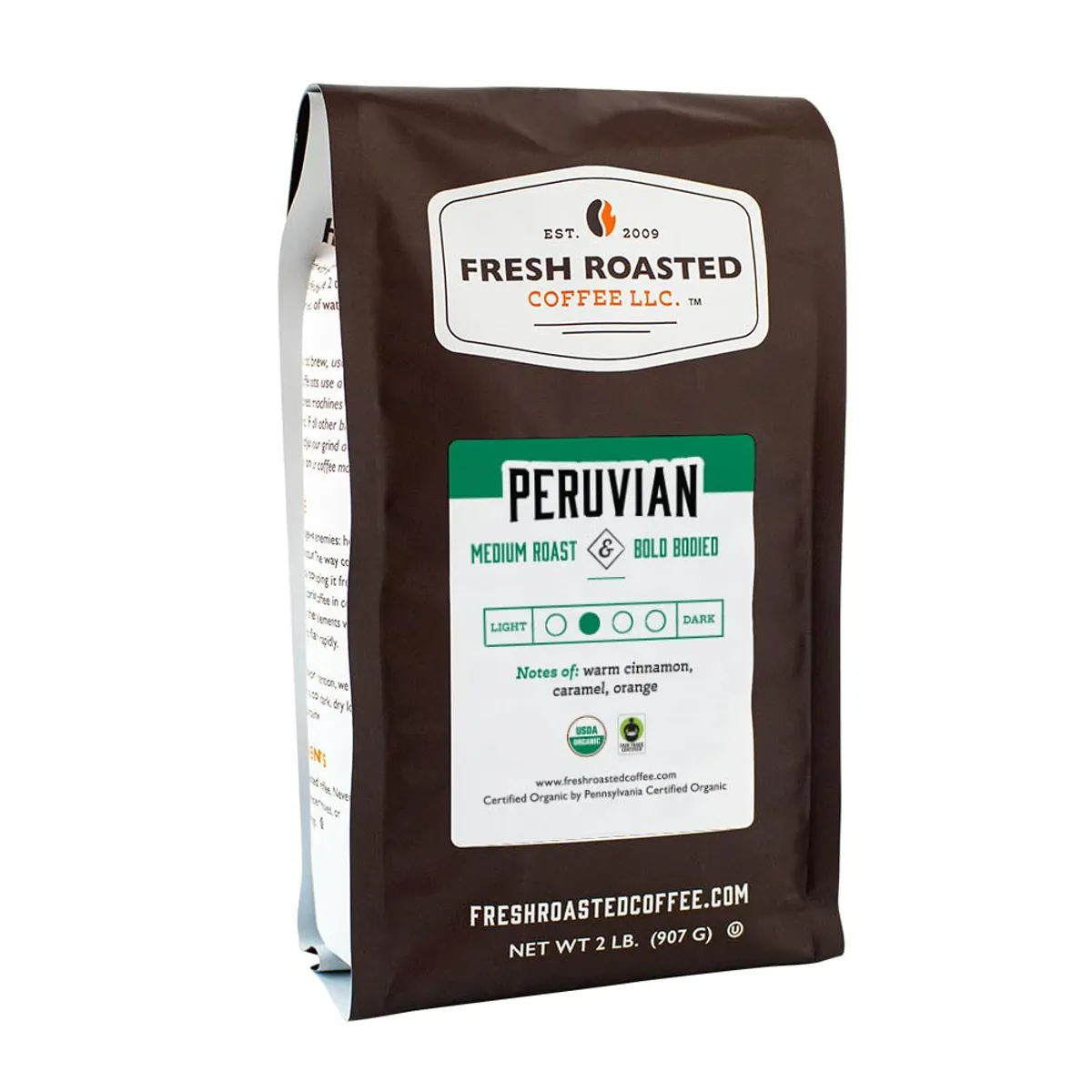 Fresh Roasted Coffee, Organic Peru
