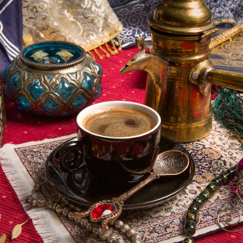 Dallah and a cup of coffee