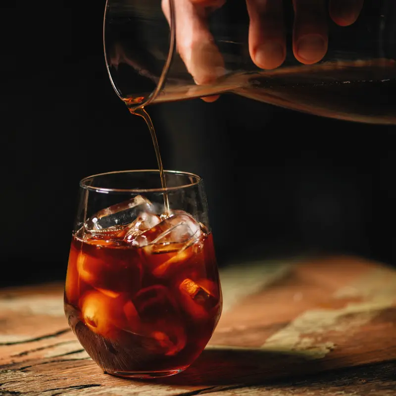 Classic cold brew in a glass