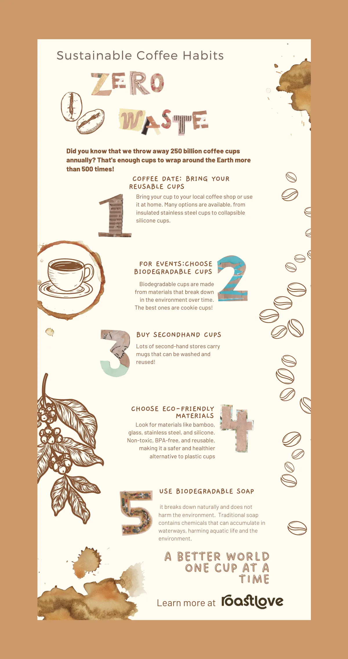 Sustainable coffee infographic