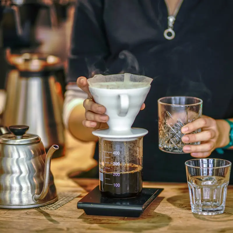 Brewing coffee the V60 pour over method  